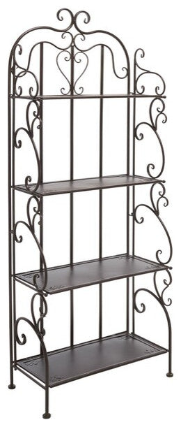 Safavieh Tyrique 4 Tier Shelf Unit, Rustic Brown