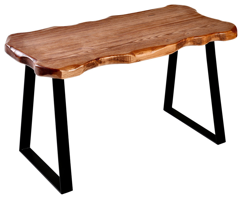 WELLAND Wood Entryway Bench With Metal Legs