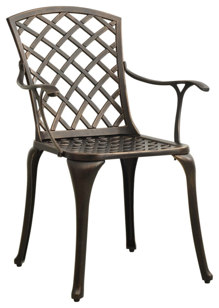 Vidaxl Garden Chairs 2-Piece Set Cast Aluminum Bronze
