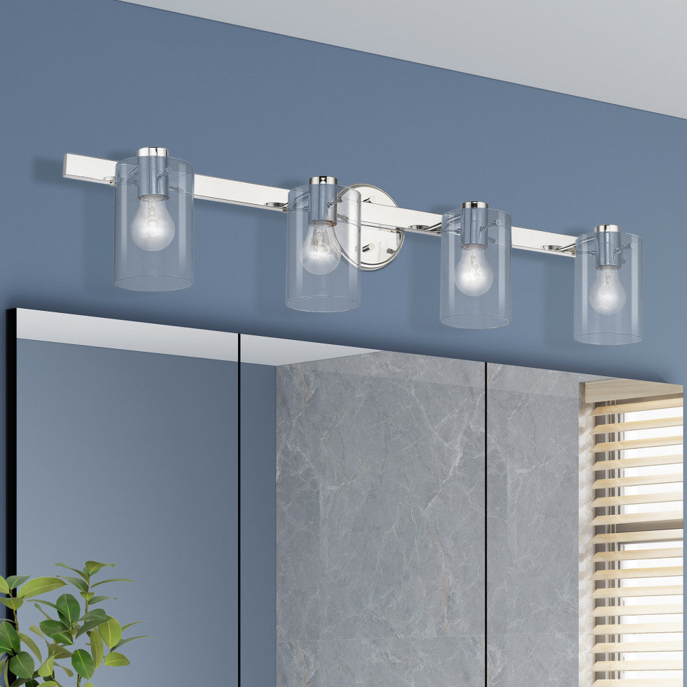 Munich 4 Light Polished Chrome Vanity Sconce