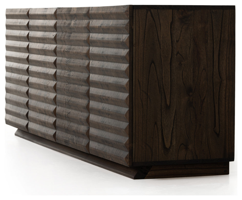 Tussac Media Console, Matte Brown Neem
