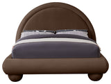 Madrid Upholstered Bed, Brown, Full, Velvet