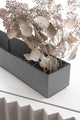 GEO Series Plastic Planter, Grey, Short, 1 Pack