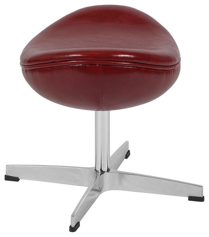 Cordovan Leather Ottoman