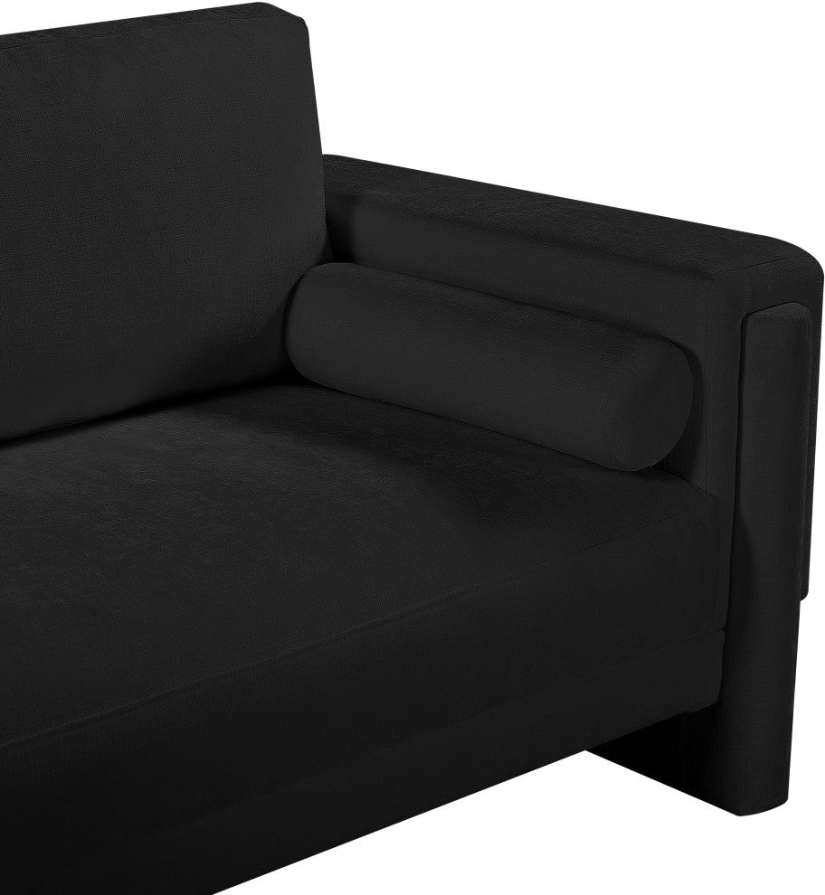 Madeline Chenille Fabric Upholstered Chair, Black, Chair