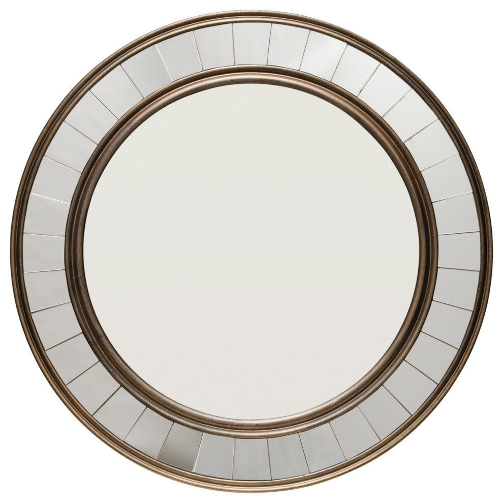 Antique Bronze Wood Coltrane Wall Mirror