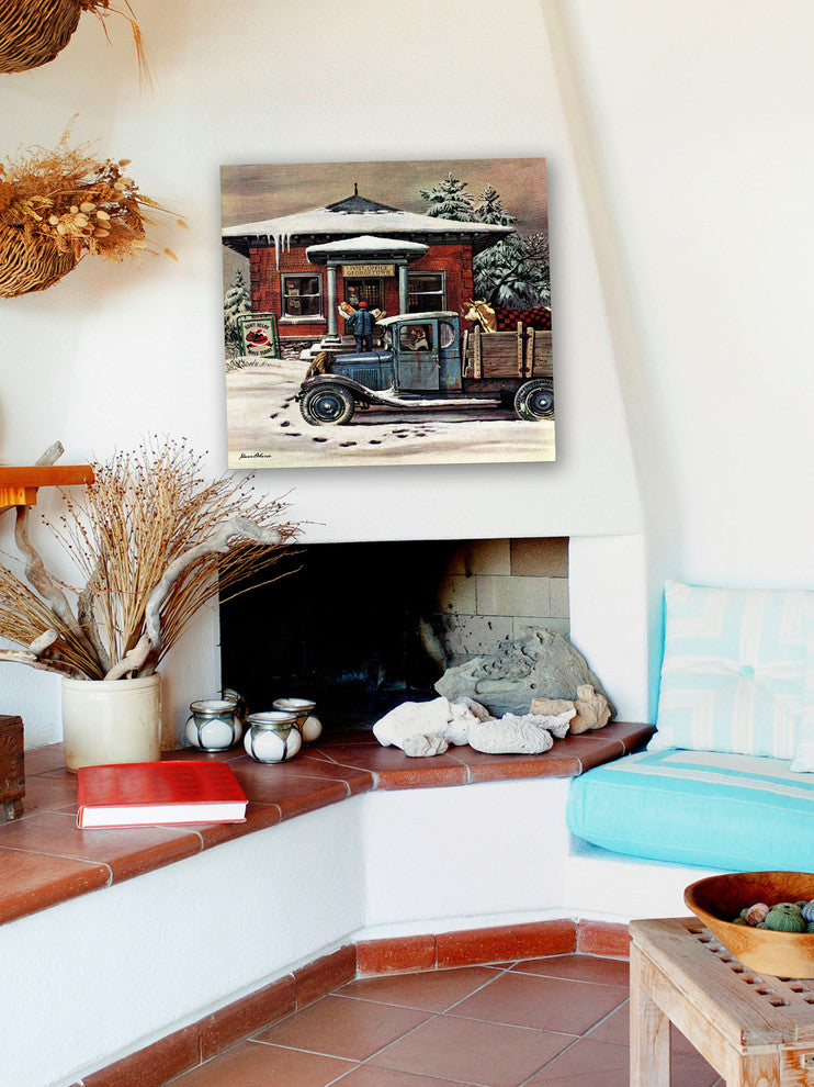 "Rural Post Office at Christmas" Print on Canvas by Stevan Dohanos