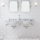 Empire 60" Wide Double Wash Stand Only, Polished Nickel