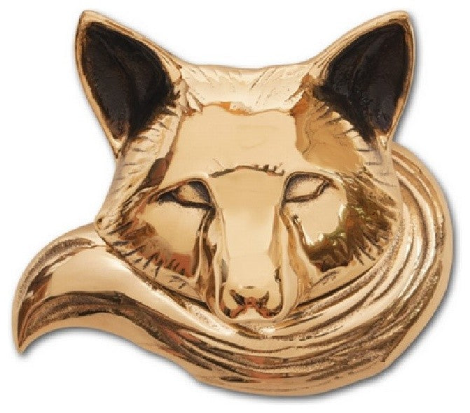Fox Door Knocker, Brass, Premium Size