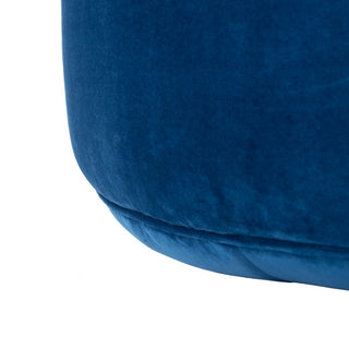 Safavieh Amais Round Ottoman, Navy