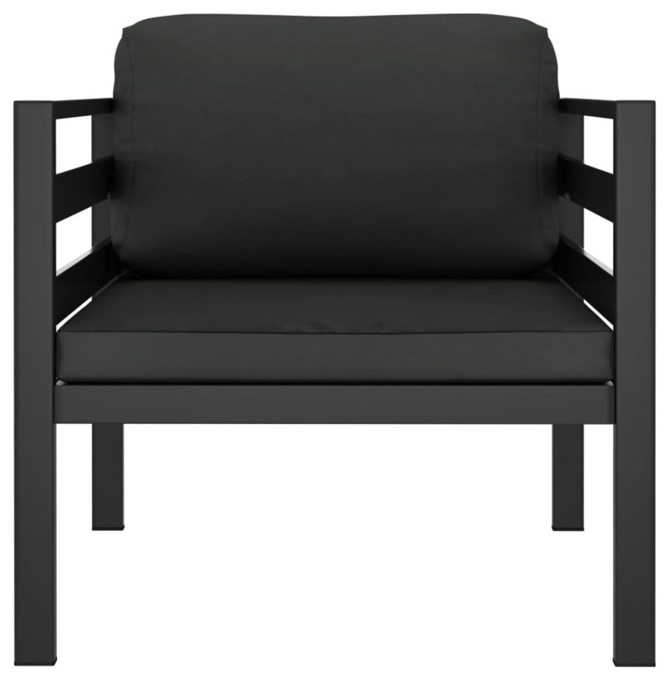 Vidaxl Single Sofa With Cushions Aluminum Anthracite