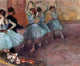 Edgar Degas Dancers in Light Blue Wrapped Canvas