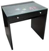 SlayStation Mini Vanity Table with 2 Diamond-Style Knobs, Pro Black