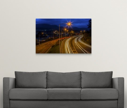 "Light Trails II" Wrapped Canvas Art Print, 48"x30"x1.5"