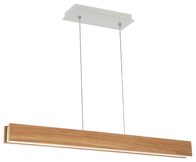 Drift LED Linear Pendant 3000K, Walnut, 38"