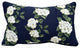 Navy Hydrangea Lumbar Indoor/Outdoor Throw Pillow