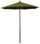 7.5'  Black Push Lift Fiberglass Umbrella, Palm Pacifica