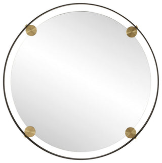 Uttermost Radius Round Bronze Iron Mirror