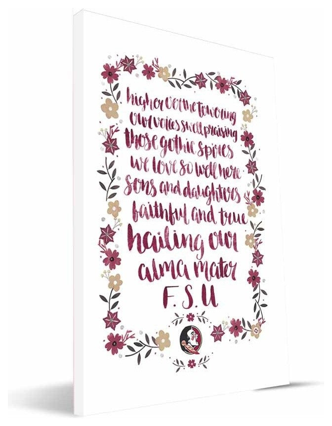 FSU Seminoles Hand-Painted Song Canvas Print, 16"x24"
