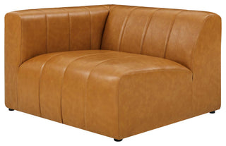 Bartlett Vegan Leather Left-Arm Chair Tan