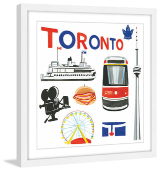 "Toronto Motif" Framed Print by Molly Rosner