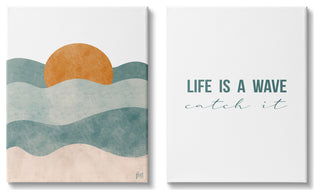Life's A Wave Abstract Summer Sunrise Beach,16 x 20