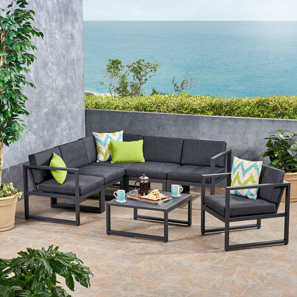 Quick Outdoor Aluminum 6-Seater Sofa Set