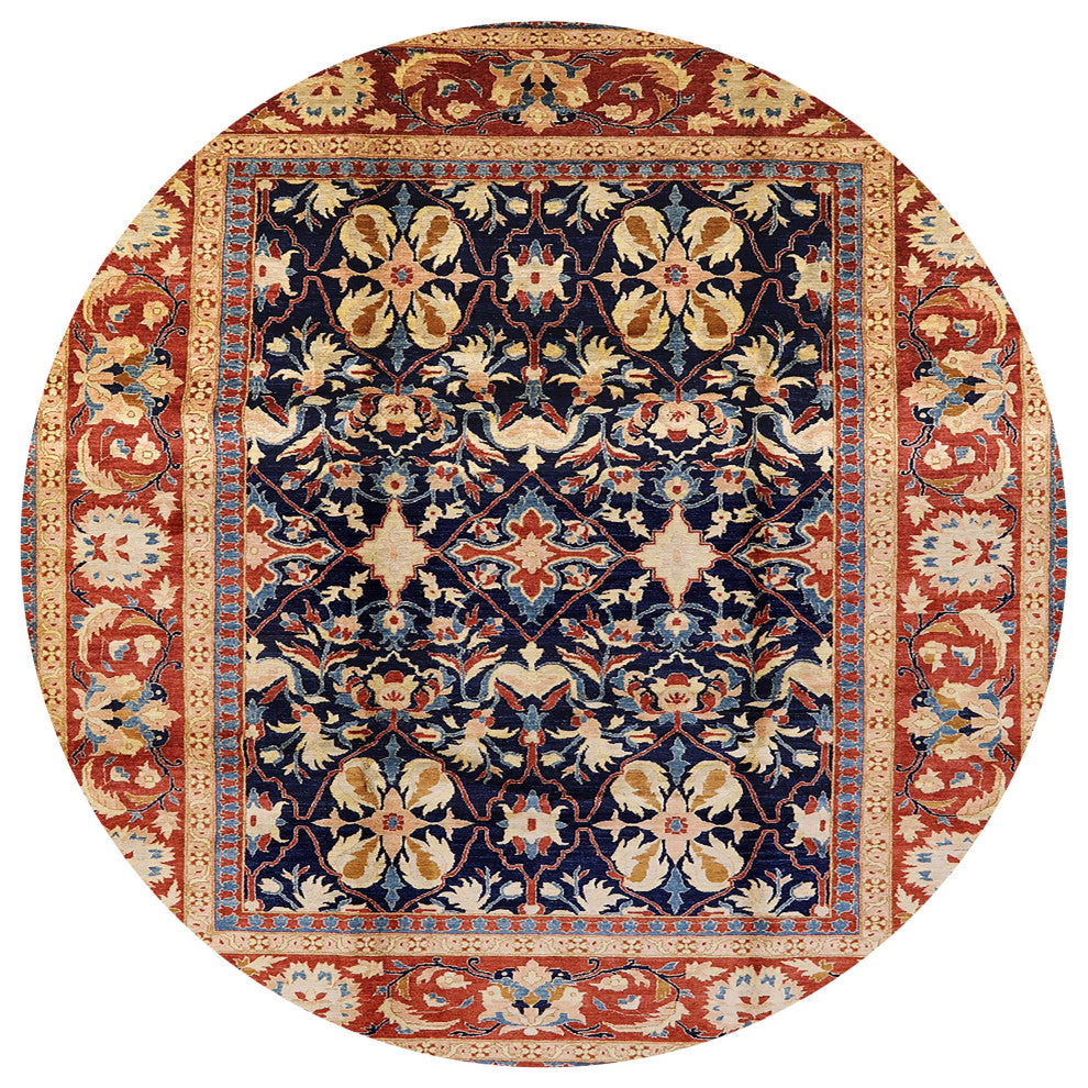 Ahgly Company Indoor Round Mid-Century Modern Area Rugs, 4' Round