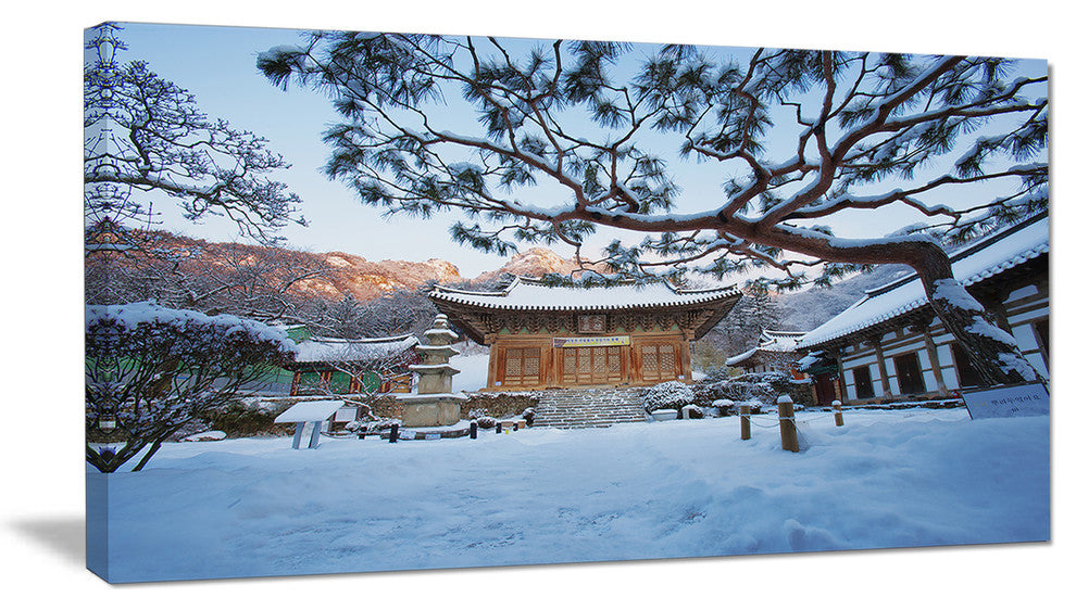 Naesosa Temple in South Korea, Landscape Canvas Art Print, 32"x16"