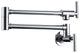 Braccia Series 24" Wall Mounted Pot Filler, Polished Chrome