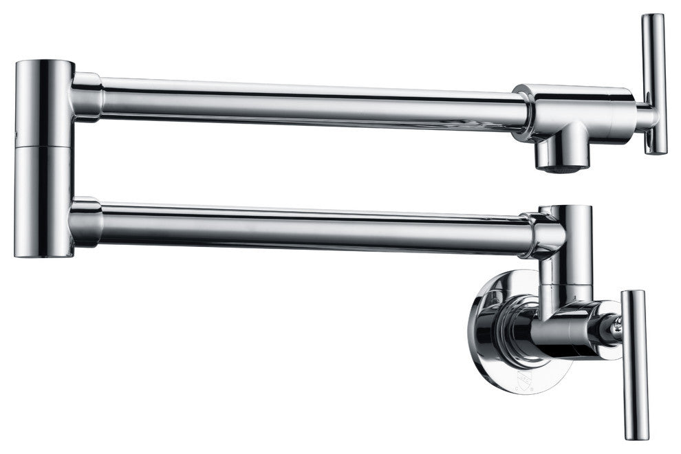 Braccia Series 24" Wall Mounted Pot Filler, Polished Chrome