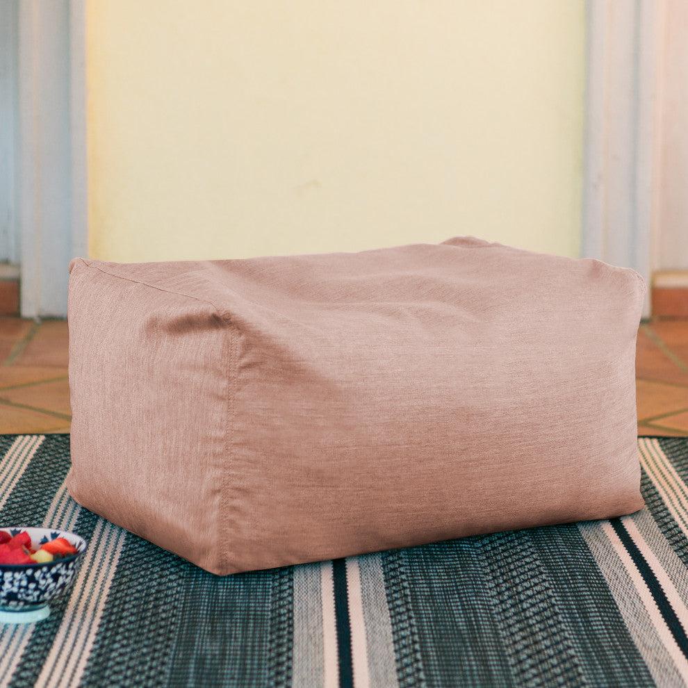Sunbrella Patio Bean Bag Ottoman, Petal