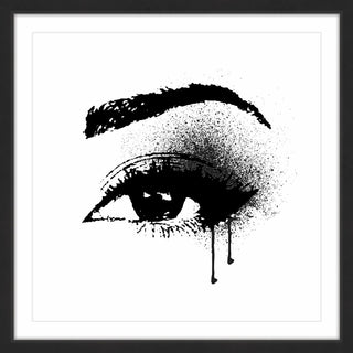 Marmont Hill, "Black Drip Eye" by Amanda Greenwood Framed Painting Print, 32x32