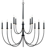 Capital Lighting 445601 Amara 12 Light 54"W Taper Candle - Matte Black with