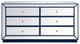 Elegant MF53036BL 60"Mirrored Chest, Blue