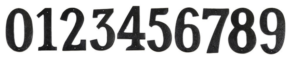 Antique House Numbers, Black, 2