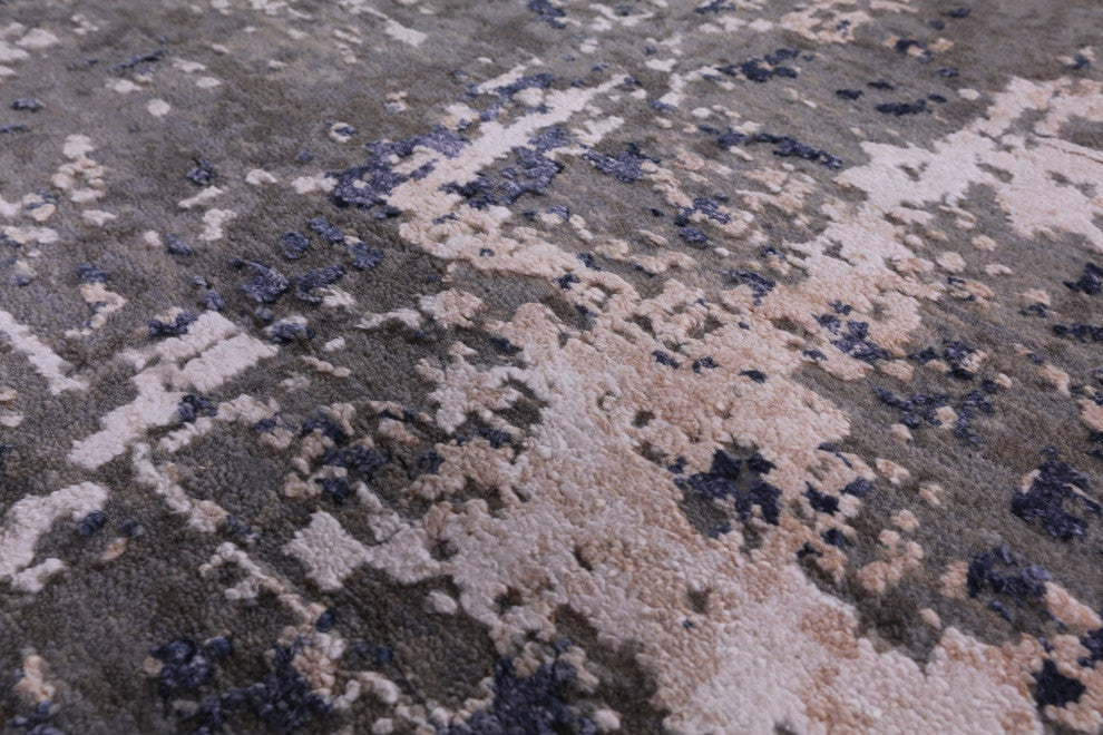 Modern Wool and Silk Hand Knotted Rug 10' 0" X 14' 3" Q7114