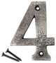 RCH Hardware Iron Rustic Country House Number, 3-Inch, Various Finishes, Antique