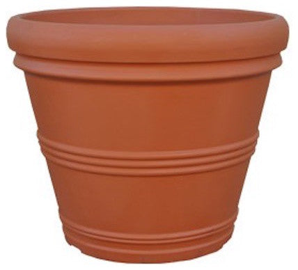 American Essence Spokane Large Round Outdoor Planter, Terracotta, 36