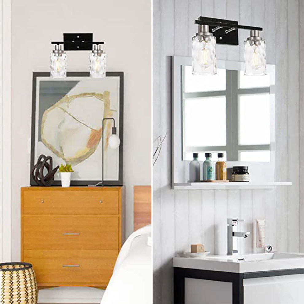 2 Lights vanity lamp Metal wall light fixtures indoor Modern sconce indoor