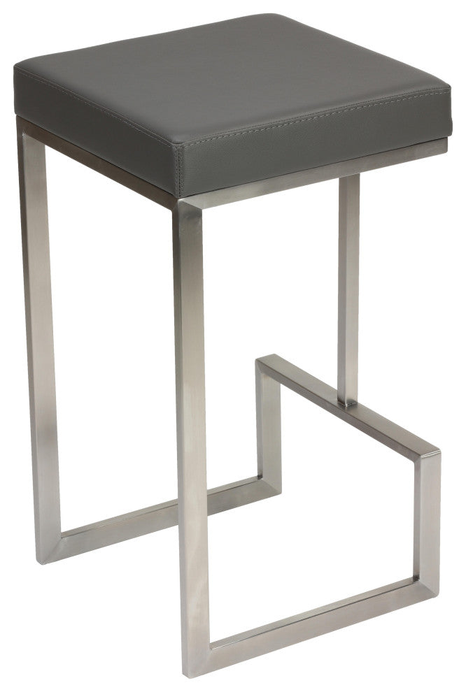 Cortesi Home Ares Counter Stools, Set of 2, Gray