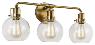 Clara 3-Light Vanity, Burnished Brass