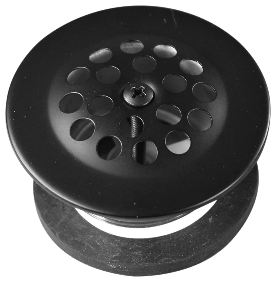 Beehive Grid Bath Waste - 22" Make-Up, 17 Ga. Tubing In Oil Rubbed Bronze, Powder Coated Flat Black