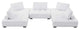 Modular Deep Tufted Sectional Sofa Set, White, Fabric, Modern, Cafe Hospitality