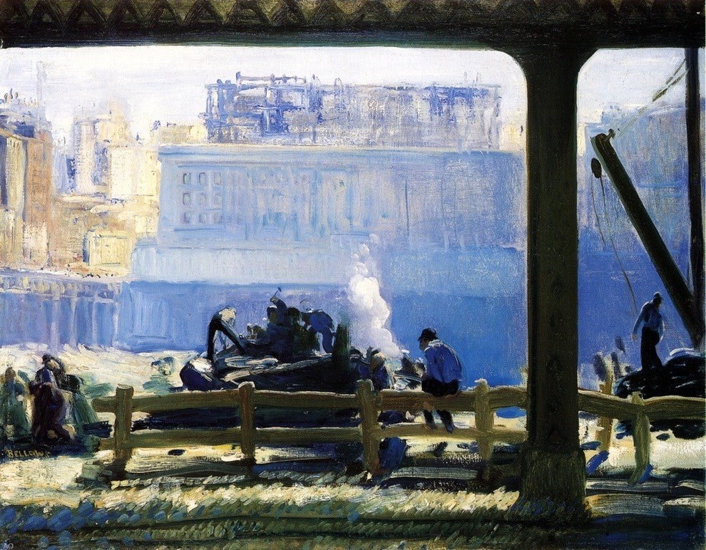 George Wesley Bellows Blue Morning, 21"x28" Gallery Wrapped Canvas Print
