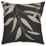 Black and White Greenery I 18"x18" Spun Poly Pillow