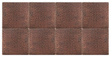 Hammered Copper Tile, 6"x6", Set of 8