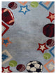 HAND TUFTED WOOL ECO-FRIENDLY AREA RUGS - Rectangle,Light Blue,Kids