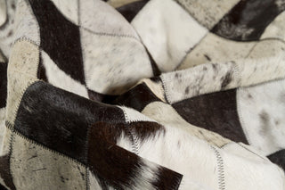 Barcelona Patches Cowhide Rug, Black/White, 8'x10'
