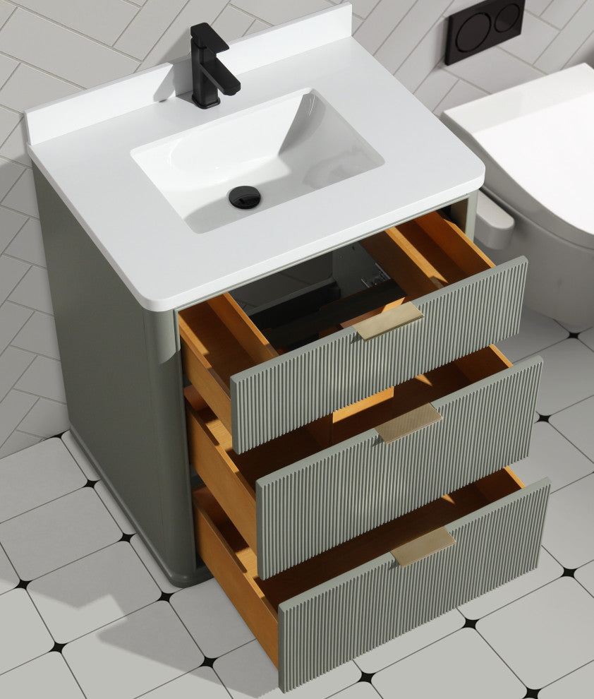 Ari Kitchen and Bath Aria 30" Freestanding Bathroom Vanity Sage